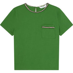 LK Bennett Vita Cotton Plaited Trim T Shirt